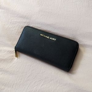 Michael Kors black leather wallet